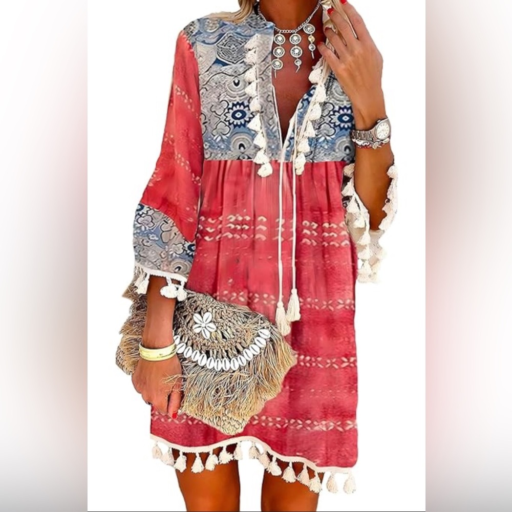 NWOT Beautiful boho Dress Midi
